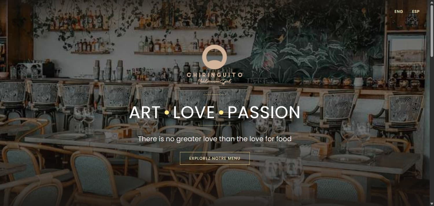 Chiringuito Tanger — site web conçu et développé par Mouhcine Zhirou, développeur web full stack freelance