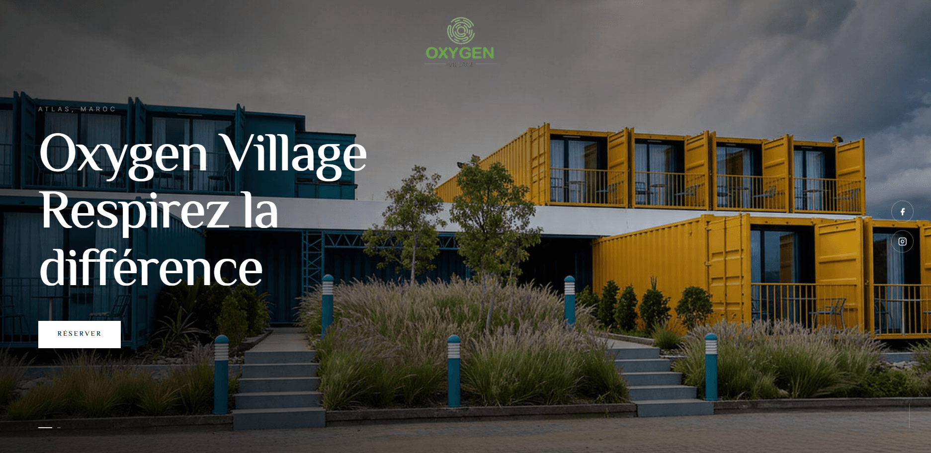 Oxygen Village — site web conçu et développé par Mouhcine Zhirou, développeur web full stack freelance
